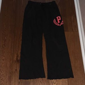 VS PINK BLACK SWEATPANTS